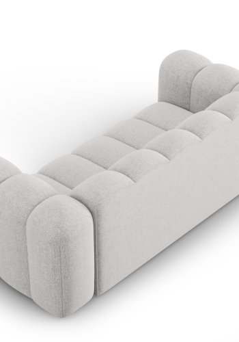 MICADONI Lupin sofa, 2 sder - gr chenille og sort plast