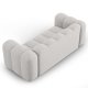 MICADONI Lupin sofa, 2 sder - gr chenille og sort plast