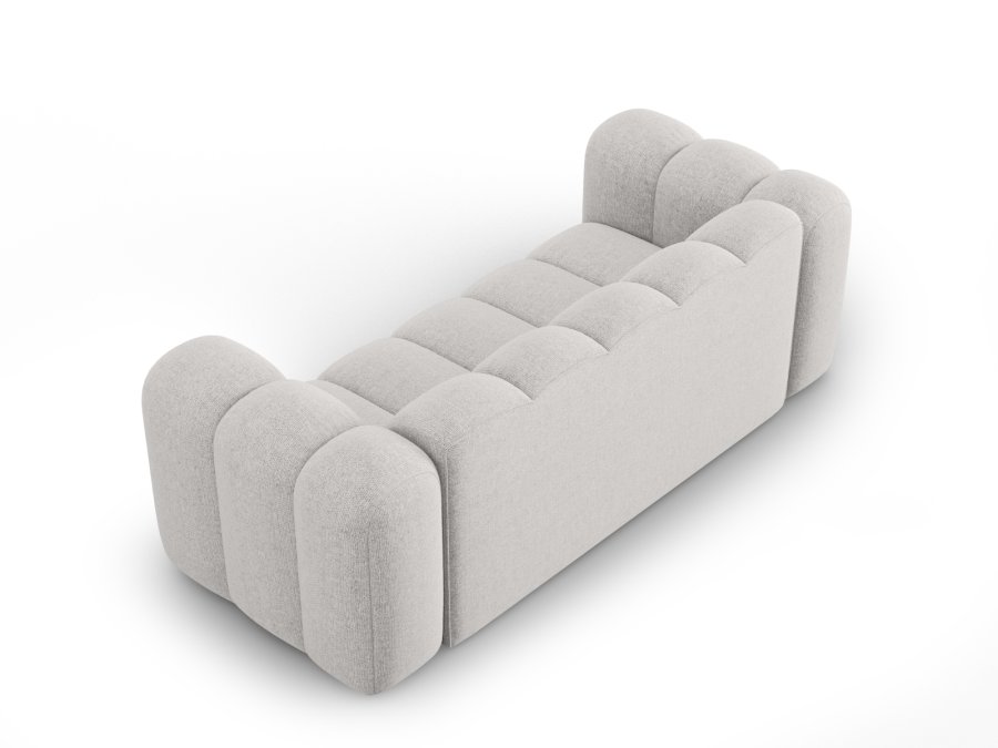 MICADONI Lupin sofa, 2 sder - gr chenille og sort plast