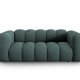 MICADONI Lupin sofa, 2 sder - bl chenille og sort plast