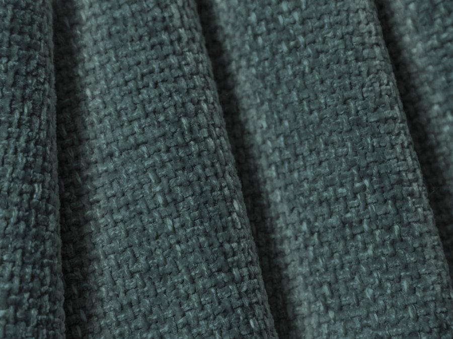 MICADONI Lupin sofa, 2 sder - bl chenille og sort plast