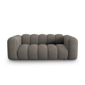 MICADONI Lupin sofa, 2 sder - gr chenille og sort plast