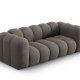 MICADONI Lupin sofa, 2 sder - gr chenille og sort plast
