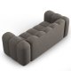 MICADONI Lupin sofa, 2 sder - gr chenille og sort plast
