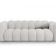 MICADONI Lupin sofa, 3 sder - gr chenille og sort plast