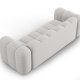 MICADONI Lupin sofa, 3 sder - gr chenille og sort plast