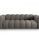 MICADONI Lupin sofa, 3 sder - gr chenille og sort plast