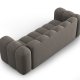 MICADONI Lupin sofa, 3 sder - gr chenille og sort plast