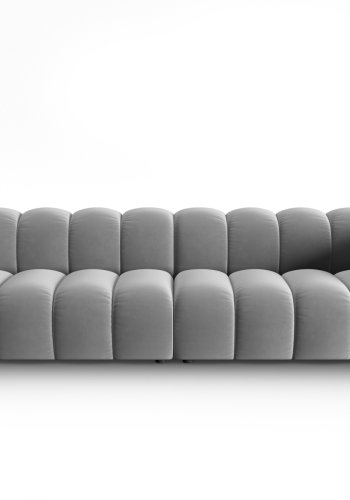 MICADONI Lupin Modul sofa, 4 sder - gr fljl og sort plast