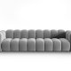 MICADONI Lupin Modul sofa, 4 sder - gr fljl og sort plast