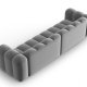 MICADONI Lupin Modul sofa, 4 sder - gr fljl og sort plast