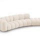 MICADONI Lupin Modul sofa, hjre, 5 sder - beige chenille og sort plast