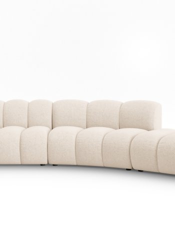 MICADONI Lupin Modul sofa, hjre, 5 sder - beige chenille og sort plast