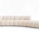 MICADONI Lupin Modul sofa, hjre, 5 sder - beige chenille og sort plast