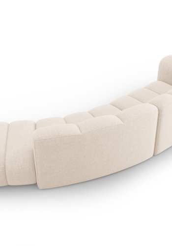 MICADONI Lupin Modul sofa, hjre, 5 sder - beige chenille og sort plast