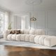 MICADONI Lupin Modul sofa, hjre, 5 sder - beige chenille og sort plast