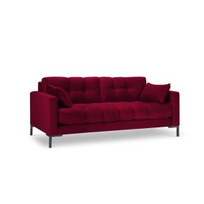 MICADONI Mamaia sofa, 2 sder - rd fljl og sort metal