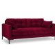 MICADONI Mamaia sofa, 2 sder - rd fljl og sort metal