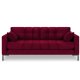 MICADONI Mamaia sofa, 2 sder - rd fljl og sort metal