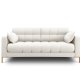 MICADONI Mamaia sofa, 2 sder - beige stof og guld metal