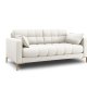 MICADONI Mamaia sofa, 2 sder - beige stof og guld metal