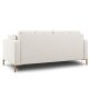 MICADONI Mamaia sofa, 2 sder - beige stof og guld metal