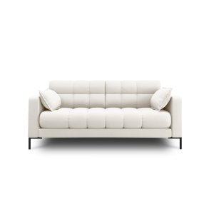 MICADONI Mamaia sofa, 2 sder - beige stof og sort metal