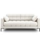 MICADONI Mamaia sofa, 2 sder - beige stof og sort metal
