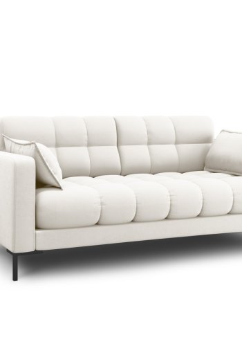 MICADONI Mamaia sofa, 2 sder - beige stof og sort metal