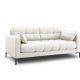 MICADONI Mamaia sofa, 2 sder - beige stof og sort metal
