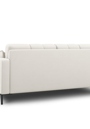 MICADONI Mamaia sofa, 2 sder - beige stof og sort metal
