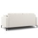 MICADONI Mamaia sofa, 2 sder - beige stof og sort metal