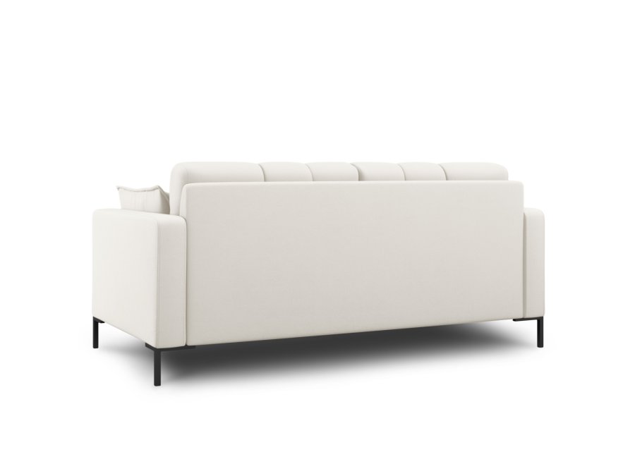 MICADONI Mamaia sofa, 2 sder - beige stof og sort metal