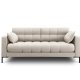 MICADONI Mamaia sofa, 2 sder - beige stof og sort metal