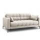 MICADONI Mamaia sofa, 2 sder - beige stof og sort metal