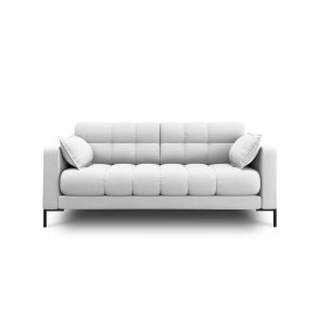 MICADONI Mamaia sofa, 2 sder - gr stof og sort metal