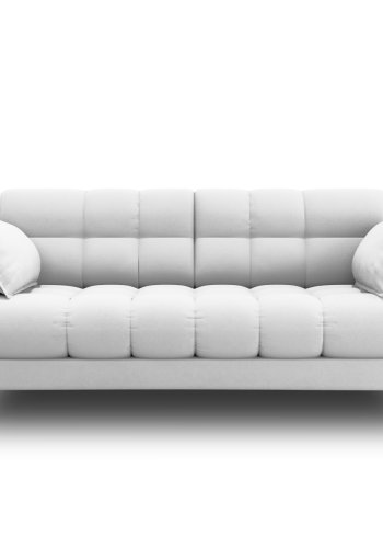 MICADONI Mamaia sofa, 2 sder - gr stof og sort metal