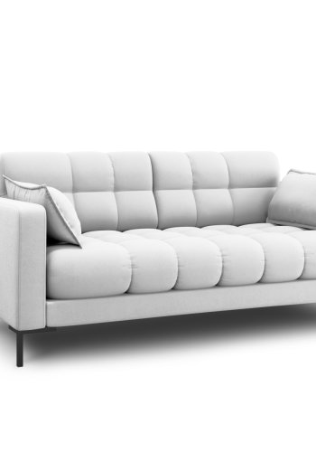 MICADONI Mamaia sofa, 2 sder - gr stof og sort metal