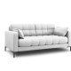 MICADONI Mamaia sofa, 2 sder - gr stof og sort metal