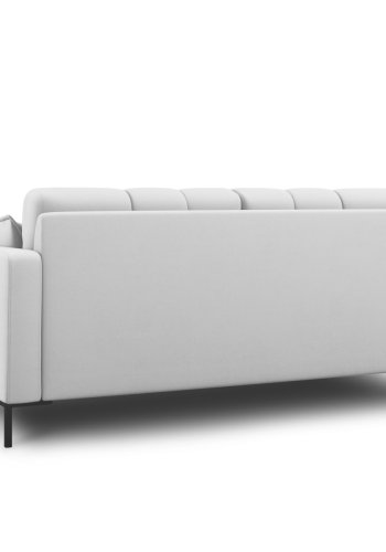 MICADONI Mamaia sofa, 2 sder - gr stof og sort metal