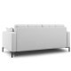MICADONI Mamaia sofa, 2 sder - gr stof og sort metal