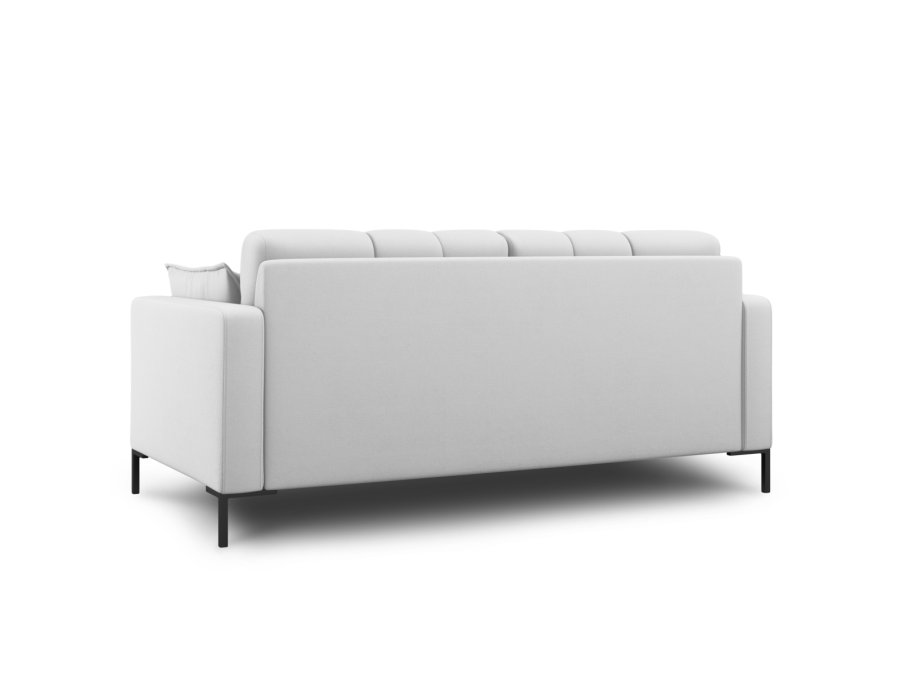 MICADONI Mamaia sofa, 2 sder - gr stof og sort metal