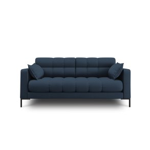 MICADONI Mamaia sofa, 2 sder - bl stof og sort metal