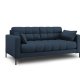 MICADONI Mamaia sofa, 2 sder - bl stof og sort metal
