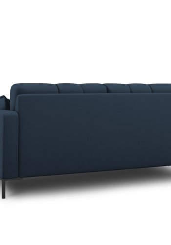 MICADONI Mamaia sofa, 2 sder - bl stof og sort metal