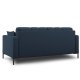 MICADONI Mamaia sofa, 2 sder - bl stof og sort metal