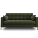 MICADONI Mamaia sofa, 2 sder - grn stof og sort metal