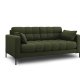 MICADONI Mamaia sofa, 2 sder - grn stof og sort metal