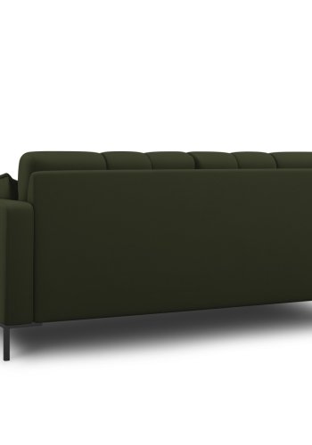MICADONI Mamaia sofa, 2 sder - grn stof og sort metal
