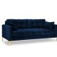 MICADONI Mamaia sofa, 3 sder - bl fljl og guld metal